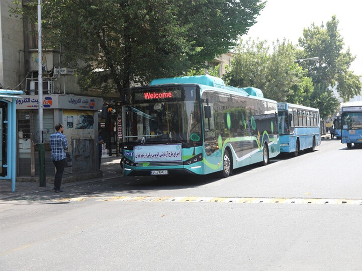اتوبوس‌ برقی شرکت سایپادیزل در خطوط اتوبوسرانی تهران