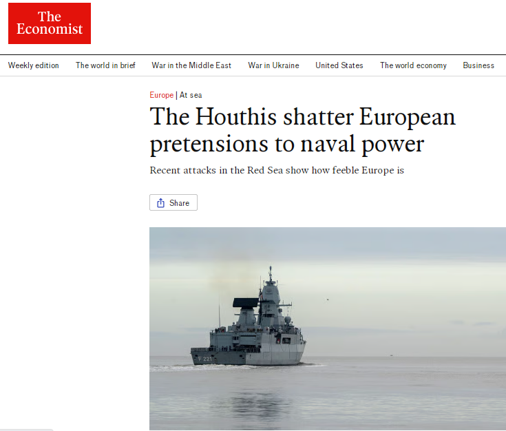 شکست دریایی اروپا در برابر انصارالله