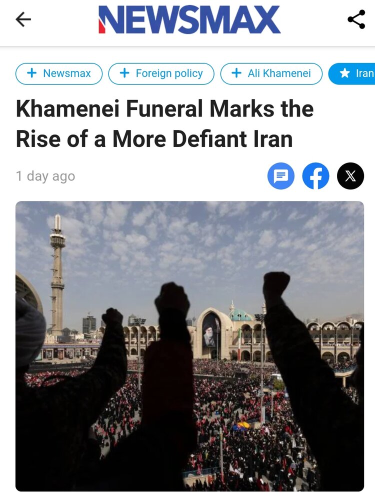 مراسم تشییع رهبری نشاندهنده ظهور ایرانی سرسختتر است